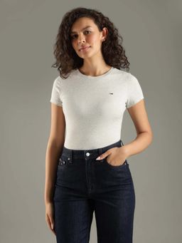 Tommy Hilfiger - Grey Slim Fit Cotton T-Shirt