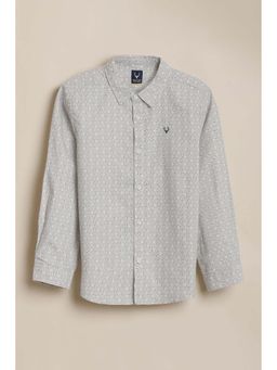Allen Solly - Boys Grey and Black Printed Casual Shirt