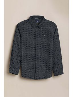 Allen Solly - Boys Navy Printed Casual Shirt