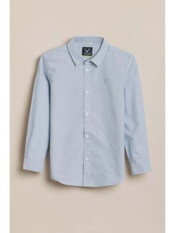 Allen Solly - Boys Light Blue Solid Casual Shirt