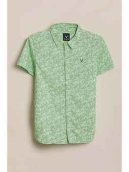Allen Solly - Boys Green Printed Casual Shirt