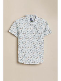 Allen Solly - Boys White Printed Casual Shirt