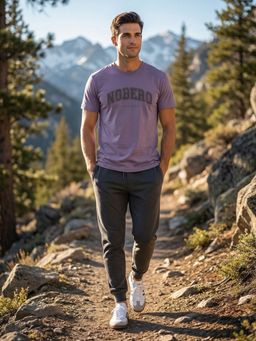 Nobero - Regular Fit Purple Co-Ord Set
