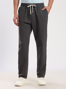 MR BUTTON - Dark Grey Relaxed Fit Travel Trouser