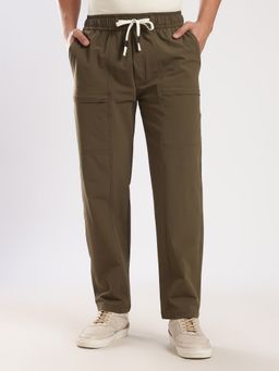 MR BUTTON - Khaki Relaxed Fit Travel Trouser