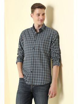 Allen Solly - Men Blue Classic Fit Check Full Sleeves Casual Shirt