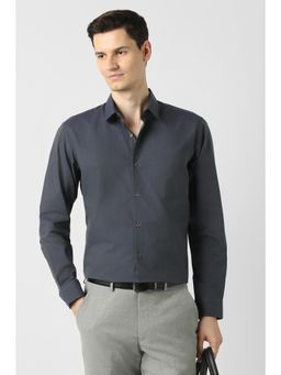 Peter England - Men Grey Regular Fit Formal Shirt