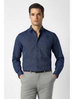 Peter England - Men Navy Slim Fit Formal Shirt