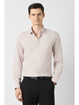 Peter England - Men Light Pink Slim Fit Formal Shirt