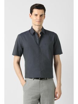 Peter England - Men Grey Regular Fit Formal Shirt