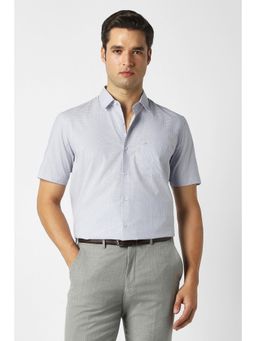 Peter England - Men Light Blue Regular Fit Formal Shirt
