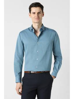 Peter England - Men Light Blue Regular Fit Full Sleeves Formal Shirt