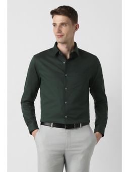 Peter England - Men Dark Green Slim Fit Formal Shirt