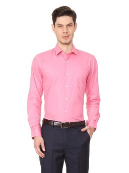 Peter England - Men Pink Regular Fit Full Sleeves Formal Shirt