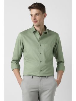 Peter England - Men Green Slim Fit Formal Shirt