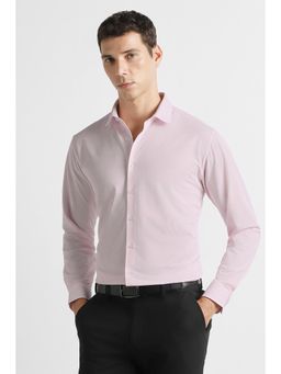 Van Heusen - Men Pink Stripe Full Sleeves Formal Shirt