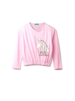 United Colors of Benetton - Girls Pink Patterned Tops
