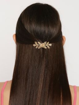 OOMPH - Gold Tone Floral Wedding Party Comb