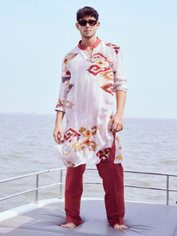 Nirmooha - Patola Printed Kurta and Pants (Set of 2)