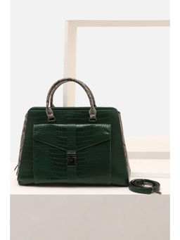 Allen Solly - Women Green Satchel with Detachable Strap