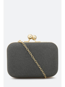 Allen Solly - Women Grey Casual Clutch with Detachable Strap