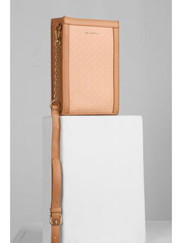 Van Heusen - Women Beige Print Casual Wallet with Detachable Strap