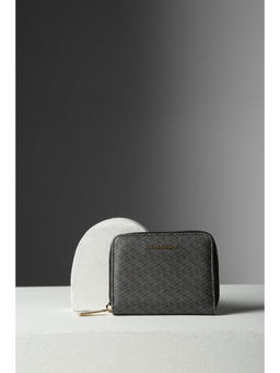 Van Heusen - Women Black Print Casual Wallet