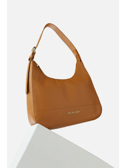 Van Heusen - Women Brown Solid Casual Handbag