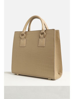 Van Heusen - Women Khaki Textured Casual Handbag