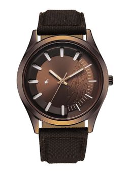 Fastrack - Wild Quartz Brown Dial Brown Leather Watch - 3317QL02 (M)