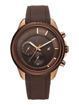 Fastrack - Wild Quartz Brown Dial Brown Silicon Watch - 3337KP02 (M)