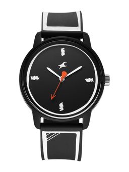 Fastrack - Tees Zine Quartz Black Dial Black Silicon Watch - 38145PP05W (M)