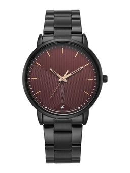 Fastrack - Stunners X Quartz Maroon Dial Black Stainless steel Watch - 38159NM03 (M)