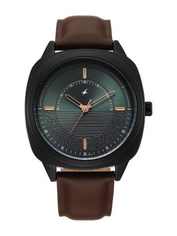 Fastrack - Stunners X Quartz Dark Green Dial Brown Leather Watch - 38161NL02 (M)
