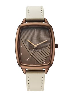 Fastrack - Wild Quartz Brown Dial Brown Genuine leather Watch - 6321QL02 (M)
