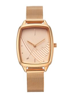 Fastrack - Wild Quartz Peach Dial RG Stainless Steel Watch - 6321WM03 (M)