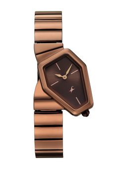 Fastrack - Wild Quartz Brown Dial IP Brown Stainless Steel Watch - 6323QM01 (M)