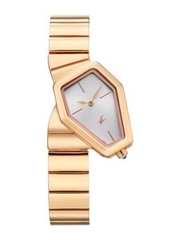 Fastrack - Wild Quartz Silver Dial IP Rose Gold Stainless Steel Watch - 6323WM02 (M)