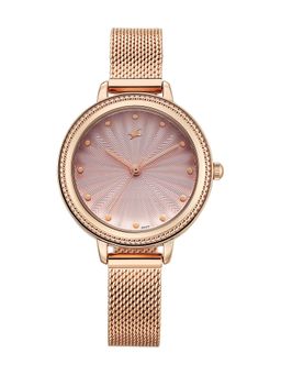 Fastrack - Stunners X Quartz Pink Dial Rose Gold Stainless steel Watch - 68048WM02 (M)