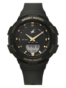 Fastrack - Street Style 5.0 Quartz Black Dial Black Pu (Polyether) Watch - 68054PP01W (M)