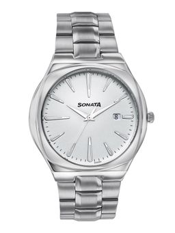 Sonata - Festive 2.0 Quartz Silver Dial Silver Sheet metal Watch - 77194SM01 (M)