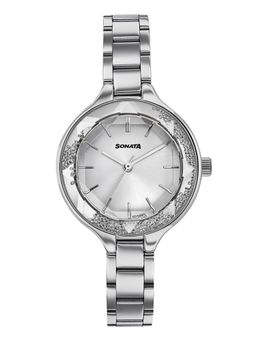 Sonata - Festive 2.0 Quartz Silver Dial Silver Sheet metal Watch - 87104SM01 (M)