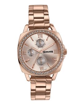 Sonata - Festive 2.0 Quartz Rose gold Dial Rose gold Sheet metal Watch - 87105WM01 (M)