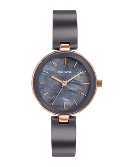 Sonata - Festive 2.0 Quartz Grey Dial Grey+IPG Ceramic + Alloy Watch - 87109KD03W (M)