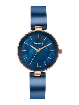 Sonata - Festive 2.0 Quartz Blue Dial Blue+IPG Ceramic + Alloy Watch - 87109KD04W (M)