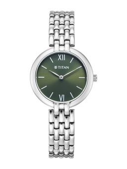 Titan - Raga Workday Wonders 2 Quartz Green Dial Silver Metal Watch - 95368SM01 (M)