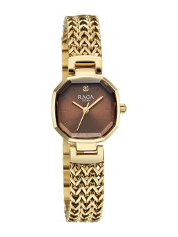 Titan - Raga Ascend Quartz Brown Dial Gold Stainless steel Watch - 95404YM01 (M)