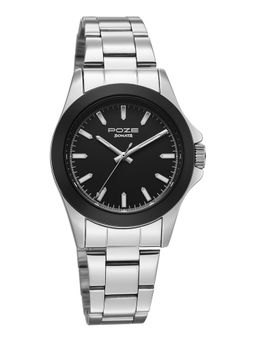 Sonata - Poze 8 Quartz Black Dial IPS Stainless Steel Cut folded Watch - SP70105SM02W (M)