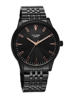 Sonata - Poze 8 Quartz Black Dial IP Black 304SS Sheet Metal Watch - SP70109NM01W (M)