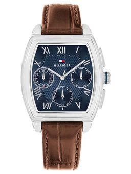 Tommy Hilfiger - Th-Oxford Quartz Blue Dial Brown Leather Watch - TH1710760 (M)
